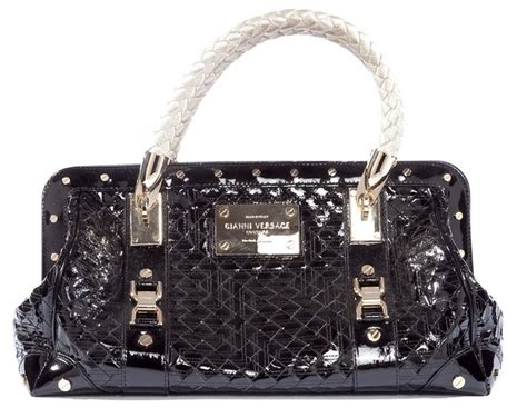 versace vintage patent bag|authentic Versace handbags.